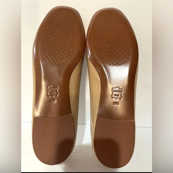 Tory Burch Women's Beige Patent Loafers - Picture 10 of 10